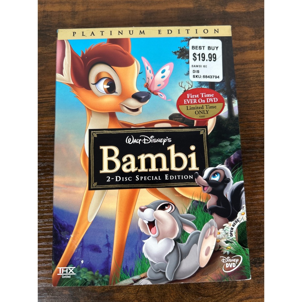 Walt Disney Bambi DVD 2-Disc Special Platinum Edition‎ New Sealed Slipcover
